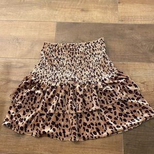 Storia Leopard printed skirt